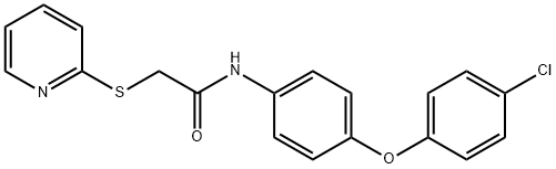 N-[4-(4-chlorophenoxy)phenyl]-2-(pyridin-2-ylsulfanyl)acetamide Struktur