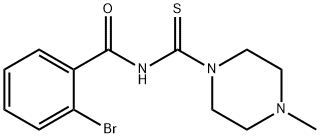 2-bromo-N-[(4-methyl-1-piperazinyl)carbonothioyl]benzamide Struktur