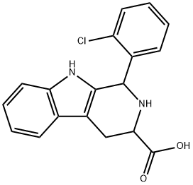 1-(2-Chloro-phenyl)-2,3,4,9-tetrahydro-1H-beta-carboline-3-carboxylic acid Struktur