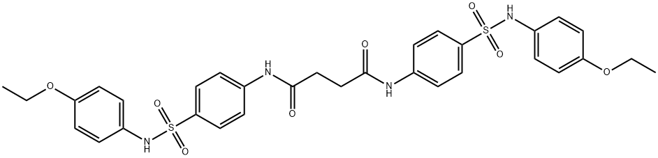 N,N'-bis(4-{[(4-ethoxyphenyl)amino]sulfonyl}phenyl)succinamide Struktur