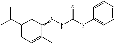 5-isopropenyl-2-methyl-2-cyclohexen-1-one N-phenylthiosemicarbazone Struktur