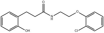 N-[2-(2-chlorophenoxy)ethyl]-3-(2-hydroxyphenyl)propanamide Struktur