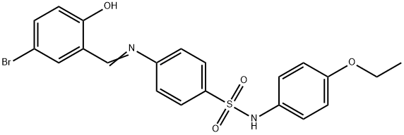 4-[(5-bromo-2-hydroxybenzylidene)amino]-N-(4-ethoxyphenyl)benzenesulfonamide Struktur