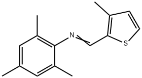 2,4,6-trimethyl-N-[(3-methyl-2-thienyl)methylene]aniline Struktur