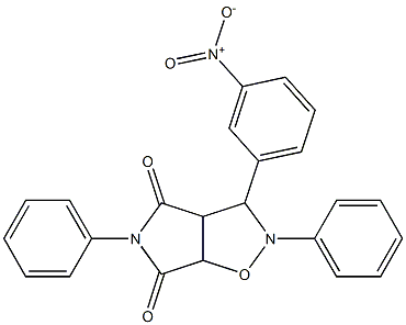 3-(3-nitrophenyl)-2,5-diphenyltetrahydro-4H-pyrrolo[3,4-d]isoxazole-4,6(5H)-dione Struktur