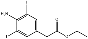 (4-Amino-3,5-diiodo-phenyl)-acetic acid ethyl ester Struktur