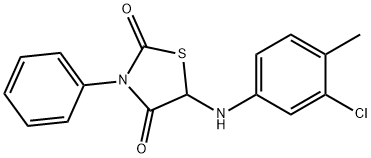 5-[(3-chloro-4-methylphenyl)amino]-3-phenyl-1,3-thiazolidine-2,4-dione Struktur