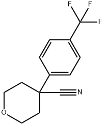 4-[4-(Trifluoromethyl)phenyl]oxane-4-carbonitrile Struktur