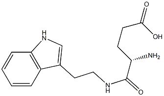 Pentanoic acid, 4-amino-5-[[2-(1H-indol-3-yl)ethyl]amino]-5-oxo-, (4S)- Struktur