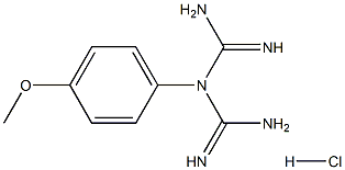 Imidodicarbonimidic diamide, N-(4-methoxyphenyl)-, monohydrochloride Struktur