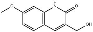 3-Hydroxymethyl-7-methoxy-quinolin-2-ol Struktur