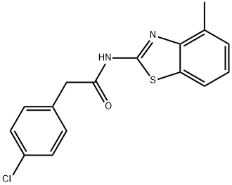 2-(4-chlorophenyl)-N-(4-methyl-1,3-benzothiazol-2-yl)acetamide Struktur