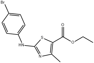 Ethyl 3-((4-bromophenyl)amino)-5-methyl-2,4-thiazolecarboxylate, 95% Struktur