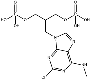 [2-[(2-chloro-6-methylaminopurin-9-yl)methyl]-3-phosphonooxypropyl] dihydrogen phosphate Struktur