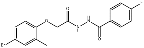 N'-[(4-bromo-2-methylphenoxy)acetyl]-4-fluorobenzohydrazide Struktur