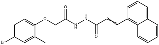 N'-[(4-bromo-2-methylphenoxy)acetyl]-3-(1-naphthyl)acrylohydrazide Struktur