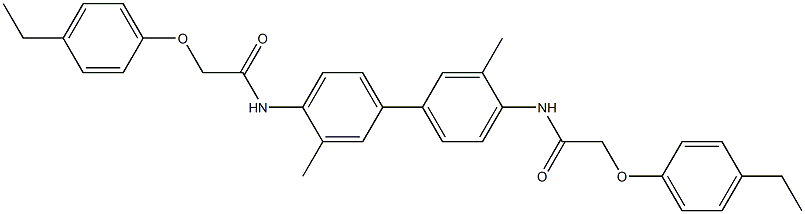 N,N'-(3,3'-dimethyl-4,4'-biphenyldiyl)bis[2-(4-ethylphenoxy)acetamide] Struktur