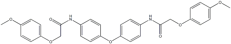 N,N'-[oxybis(4,1-phenylene)]bis[2-(4-methoxyphenoxy)acetamide] Struktur