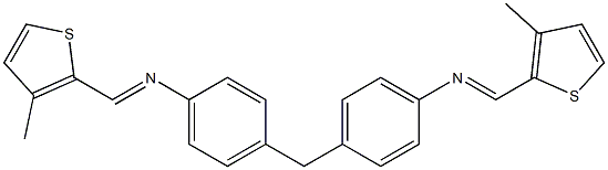 4,4'-methylenebis{N-[(3-methyl-2-thienyl)methylene]aniline} Struktur