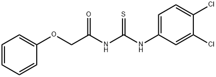 N-{[(3,4-dichlorophenyl)amino]carbonothioyl}-2-phenoxyacetamide Struktur