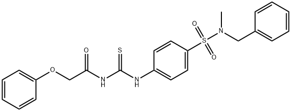 N-{[(4-{[benzyl(methyl)amino]sulfonyl}phenyl)amino]carbonothioyl}-2-phenoxyacetamide Struktur