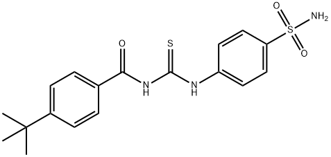 N-({[4-(aminosulfonyl)phenyl]amino}carbonothioyl)-4-tert-butylbenzamide Struktur