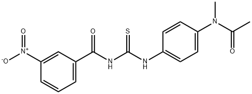 N-[({4-[acetyl(methyl)amino]phenyl}amino)carbonothioyl]-3-nitrobenzamide Struktur