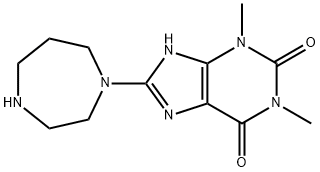 8-[1,4]Diazepan-1-yl-1,3-dimethyl-3,9-dihydro-purine-2,6-dione Struktur