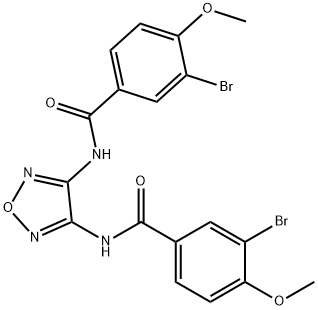 N,N'-1,2,5-oxadiazole-3,4-diylbis(3-bromo-4-methoxybenzamide) Struktur