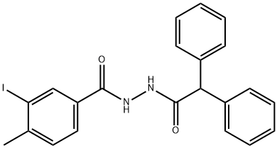 N'-(diphenylacetyl)-3-iodo-4-methylbenzohydrazide Struktur