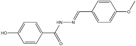 4-hydroxy-N-[(4-methoxyphenyl)methylideneamino]benzamide Struktur