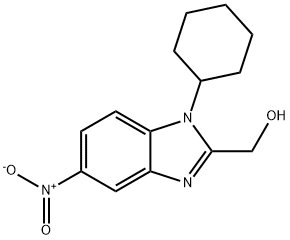 (1-cyclohexyl-5-nitrobenzimidazol-2-yl)methanol Struktur