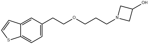 3-Azetidinol, 1-[3-(2-benzo[b]thien-5-ylethoxy)propyl]- Struktur