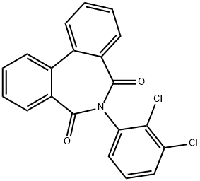 6-(2,3-dichlorophenyl)-5H-dibenzo[c,e]azepine-5,7(6H)-dione Struktur