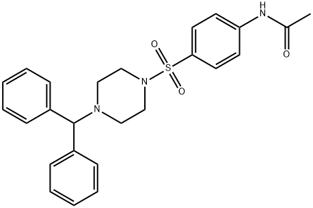 N-(4-{[4-(diphenylmethyl)-1-piperazinyl]sulfonyl}phenyl)acetamide Struktur