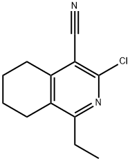 3-Chloro-1-ethyl-5,6,7,8-tetrahydro-isoquinoline-4-carbonitrile Struktur