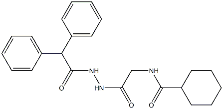 N-[2-[2-(2,2-diphenylacetyl)hydrazinyl]-2-oxoethyl]cyclohexanecarboxamide Struktur