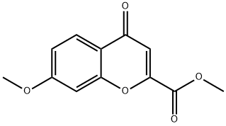 7-Methoxy-4-oxo-4H-chromene-2-carboxylic acid methyl ester Struktur