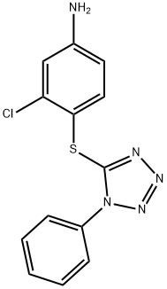 3-chloro-4-(1-phenyltetrazol-5-yl)sulfanylaniline Struktur