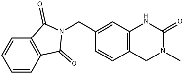 2-[(3-methyl-2-oxo-1,4-dihydroquinazolin-7-yl)methyl]isoindole-1,3-dione Struktur