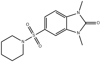 1,3-dimethyl-5-piperidin-1-ylsulfonylbenzimidazol-2-one Struktur