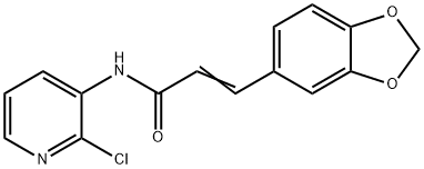 (E)-3-(1,3-benzodioxol-5-yl)-N-(2-chloropyridin-3-yl)prop-2-enamide Struktur