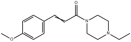 (E)-1-(4-ethylpiperazin-1-yl)-3-(4-methoxyphenyl)prop-2-en-1-one Struktur