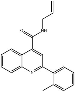 2-(2-methylphenyl)-N-prop-2-enylquinoline-4-carboxamide Struktur