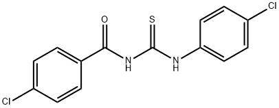 4-chloro-N-{[(4-chlorophenyl)amino]carbonothioyl}benzamide Struktur