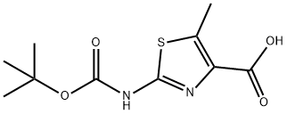 2-((TERT-BUTOXYCARBONYL)AMINO)-5-METHYLTHIAZOLE-4-CARBOXYLIC ACID Struktur