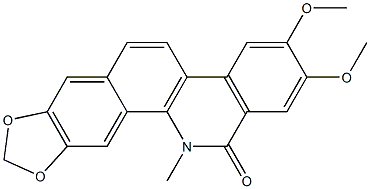 (1,3)Benzodioxolo(5,6-c)phenanthridin-13(12H)-one, 2,3-dimethoxy-12-methyl-