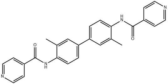 N,N'-(3,3'-dimethylbiphenyl-4,4'-diyl)dipyridine-4-carboxamide Struktur