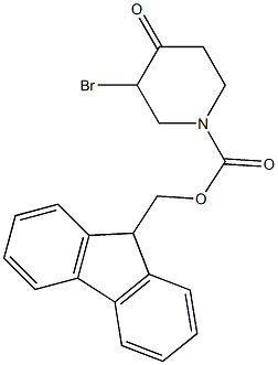 (9H-Fluoren-9-yl)methyl 3-bromo-4-oxopiperidine-1-carboxylate Struktur