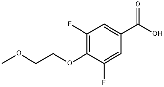 3,5-Difluoro-4-(2-methoxyethoxy)benzoicacid Struktur